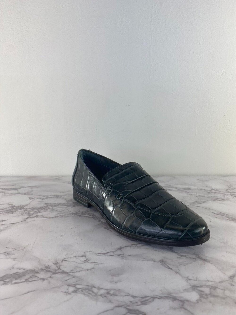Rockport TruTech Perpetua Penny Loafer Shoes Women’s Crocodile SZ 5